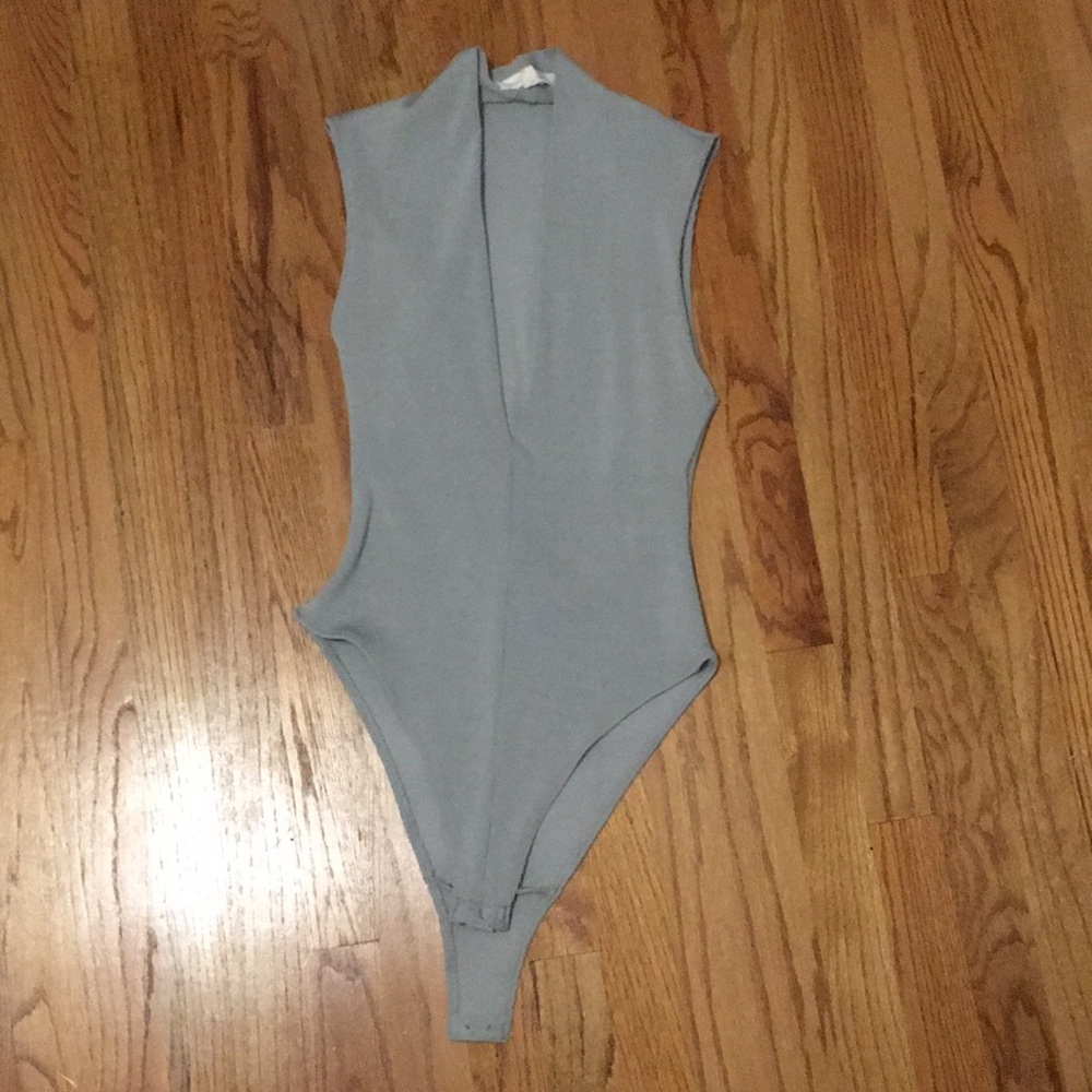 Ribbed Deep V Structured Bodysuit